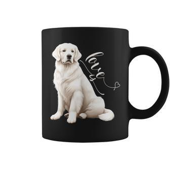 Love Is White English Cream Golden Retriever Mom Dog Puppy Coffee Mug - Seseable