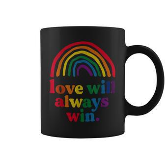 Love Will Always Win Pride Rainbow Kid Child Lgbt Quote Fun Coffee Mug - Monsterry DE