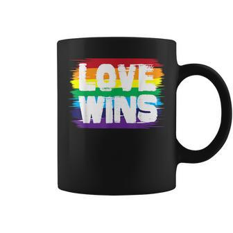 Love Wins Cute Witty Lgbt Community Coffee Mug - Monsterry CA