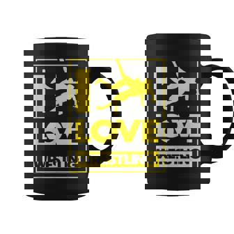 I Love Wrestling Martial Arts Hobby Wrestler Wrestle Coffee Mug - Thegiftio UK