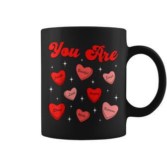 You Are Loved Worthy Enough Candy Heart Teacher Valentine Coffee Mug - Monsterry UK