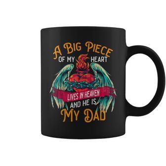 In Loving Memory Dad Angel Wing In My Heart Coffee Mug - Monsterry