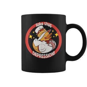 Lucifer Rubber Ducky Take This Depression Coffee Mug - Seseable