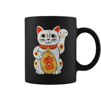 Lucky Cat Japanese Good Luck Charm Japan Asian Fun Coffee Mug - Seseable