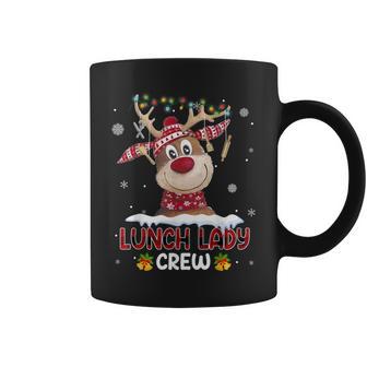 Lunch Lady Crew Reindeer Lunch Lady Christmas Lights Coffee Mug - Monsterry