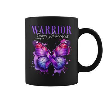 Lupus Awareness Warrior Survivor Purple Butterflies Coffee Mug | Mazezy AU