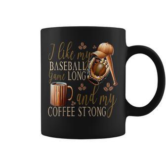 Lustiger Baseball Meine Spiele Lang Und Kaffee Stark Für Papa Mama Tassen - Geschenkecke