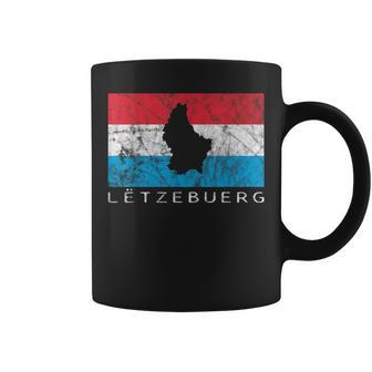 Luxembourg Flag Outline Silhouette Benelux Letzebuerg Tassen - Seseable