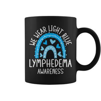Lymphedema Awareness We Wear Light Blue Rainbow Coffee Mug - Seseable