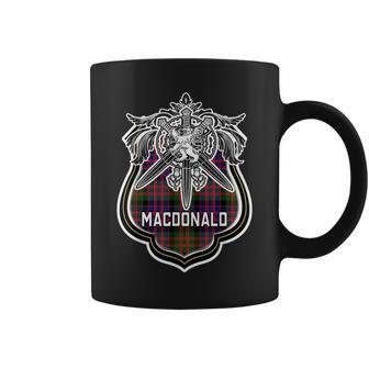 Macdonald Scottish Clan Family Tartan Lion Sword Name Coffee Mug - Seseable