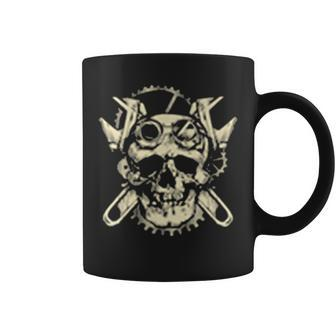 Machanic Skull Gear Pocket Wrench Mechanic Best For Men Coffee Mug - Monsterry CA