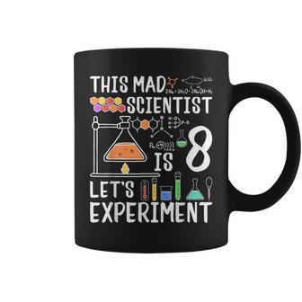 This Mad Scientist Is 8 Let's Experiment 8Th Birthday Coffee Mug - Monsterry