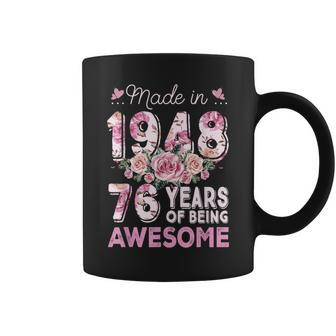 Made In 1948 Floral 76Th Birthday 76 Year Old Coffee Mug - Thegiftio UK