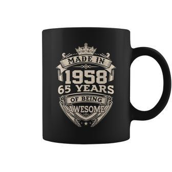 Made In 1958 65 Years Of Being Awesome Vintage 65Th Birthday Coffee Mug - Monsterry
