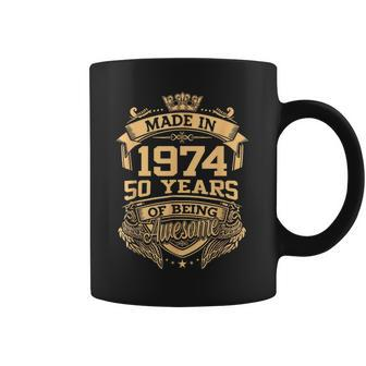 Made In 1974 50 Years Of Being Awesome 50Th Birthday Coffee Mug - Thegiftio UK