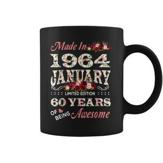 Made In January 1964 Limited Edition 60Th Birthday For Women Coffee Mug - Seseable