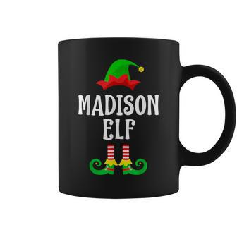 Madison Elf Personalized Name Christmas Family Matching Coffee Mug - Seseable