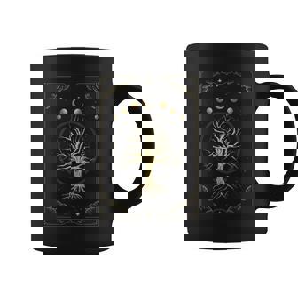 Magical Sacred Tree With Celestial Moon Phase And Star Coffee Mug - Thegiftio