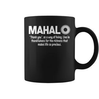 Mahalo Definition Hawaiian Language Saying Tropical Coffee Mug - Monsterry