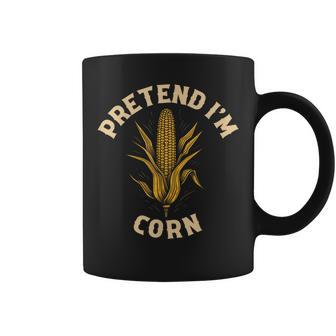 Mais-Motiv Schwarzes Tassen Pretend I'm Corn, Witziges Design Tee - Seseable