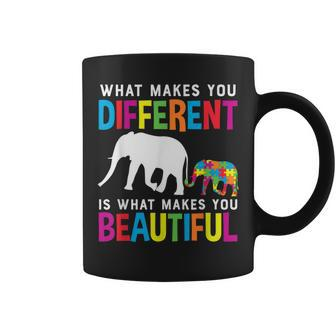 What Makes You Different Autism Awareness Elephant Puzzle Coffee Mug - Thegiftio UK