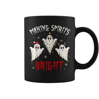 Making Spirits Bright Creepy Goth Xmas Family Holiday Pjs Coffee Mug - Monsterry DE
