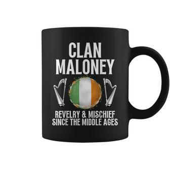 Maloney Surname Irish Family Name Heraldic Celtic Clan Coffee Mug - Seseable