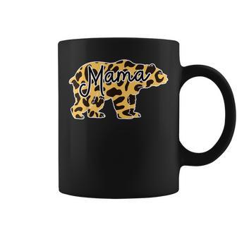 Mama Bear Cheetah Leopard Print Winter Christmas Coffee Mug - Monsterry DE