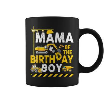 Mama Of The Birthday Boy Construction Worker Bday Party Coffee Mug - Monsterry UK