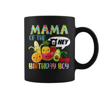 Mama Of The Birthday Boy Family Fruit Birthday Hey Bear Coffee Mug - Seseable