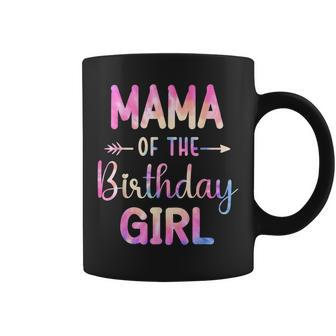 Mama Of The Birthday For Girl Tie Dye Colorful Bday Girl Coffee Mug - Thegiftio UK