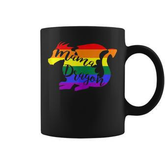 Mama Dragon Rainbow Colored Dragon Graphic Coffee Mug - Monsterry UK