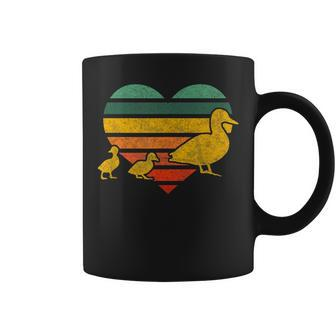 Mama Duck 2 Ducklings Animal Family Heart Coffee Mug - Monsterry AU