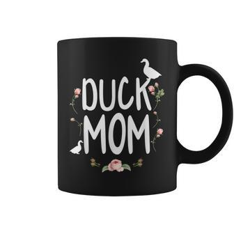 Mama Duck Bird Flower Cute Mom Mama Coffee Mug - Monsterry