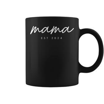Mama Est 2024 Mom Life Happy Mother's Day New Mom Pregnancy Coffee Mug | Mazezy