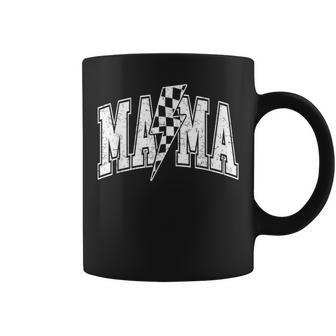 Mama Lightning Bolt Checkered Mother's Day Varsity For Mom Coffee Mug | Mazezy