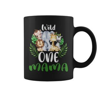 Mama Of The Wild One Zoo Birthday Safari Jungle Animal Coffee Mug - Thegiftio UK