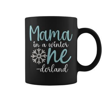 Mama In A Winter Onederland Mom 1St Birthday Of Girl Coffee Mug - Monsterry