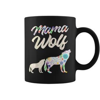 Mama Wolf Floral Wolf Mutter Mit Junges Für Wolf Muttertag Tassen - Geschenkecke