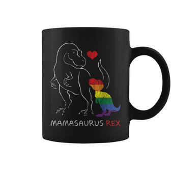 Mamasaurus T Rex Dinosaur Mama Saurus Family Matching Lgbt Coffee Mug - Monsterry DE