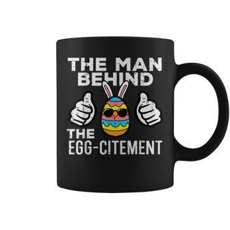 Man Behind Eggcitement Easter Pregnancy Announcement Dad Coffee Mug - Thegiftio UK