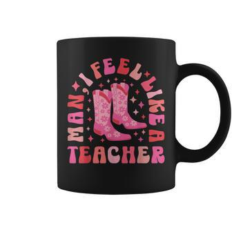 Man I Feel Like A Teacher Western Teacher Retro Coffee Mug - Thegiftio UK