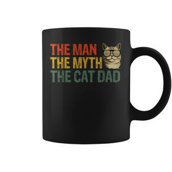 The Man The Myth The Cat Dad Cat Daddy Vintage Coffee Mug - Monsterry AU