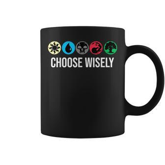 Mana Symbols Gathering Magic Choose Wisely Blue Red Green Coffee Mug - Monsterry CA