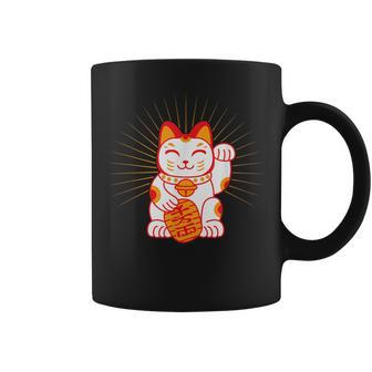 Maneki-Neko Japanese Lucky Cat Coffee Mug - Thegiftio UK