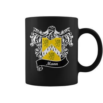 Mann Coat Of Arms Surname Last Name Family Crest Coffee Mug - Seseable