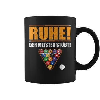 Männer Ruhe Der Meister Stößt Billiard Slogan German Language Tassen - Seseable