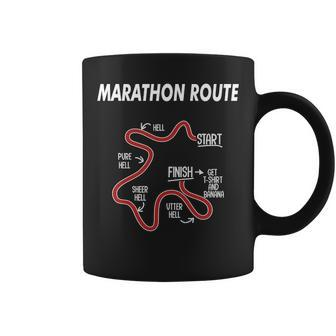 Marathon Men Women Marathon Route Runner Coffee Mug | Mazezy