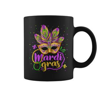 Mardi Gras 2024 Girls Mask Beads New Orleans Party Coffee Mug - Monsterry DE