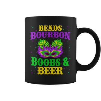 Mardi Gras Beads Bourbon Boobs & Beer Coffee Mug | Crazezy CA